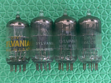 Load image into Gallery viewer, 4 Sylvania Black Plate 12AV7 Vacuum Tubes NOS NIB Lot Of Four
