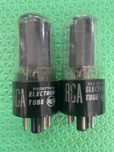 Load image into Gallery viewer, Matched Pair RCA 25L6 25L6GT Black Plate Vacuum Tubes

