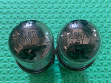 Load image into Gallery viewer, Matched Pair Raytheon 6SN7 6SN7WGT Vacuum Tubes Black Plate Milspec Micanol Bases
