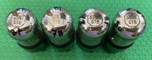 Load image into Gallery viewer, Matched Quad Sylvania 6SN7 6SN7GTB Vacuum Tubes Black Wing Plate Silver Top Chrome Dome NOS-Testing
