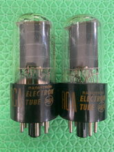 Load image into Gallery viewer, Matched Pair RCA 6V6 6V6GT 6P6 6P6P Vacuum Tubes Black Plate NOS-Testing

