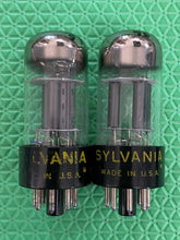 Load image into Gallery viewer, Matched Pair Sylvania Tall Bottle 6SL7 6SL7GT Vacuum Tubes
